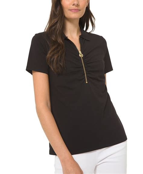 michael kors polo shirts|Michael Kors zipper shirt.